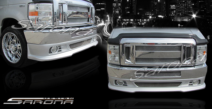 Custom Ford Econoline Van Front Bumper  Front Lip/Splitter (2008 - 2014) - $440.00 (Manufacturer Sarona, Part #FD-003-FA)